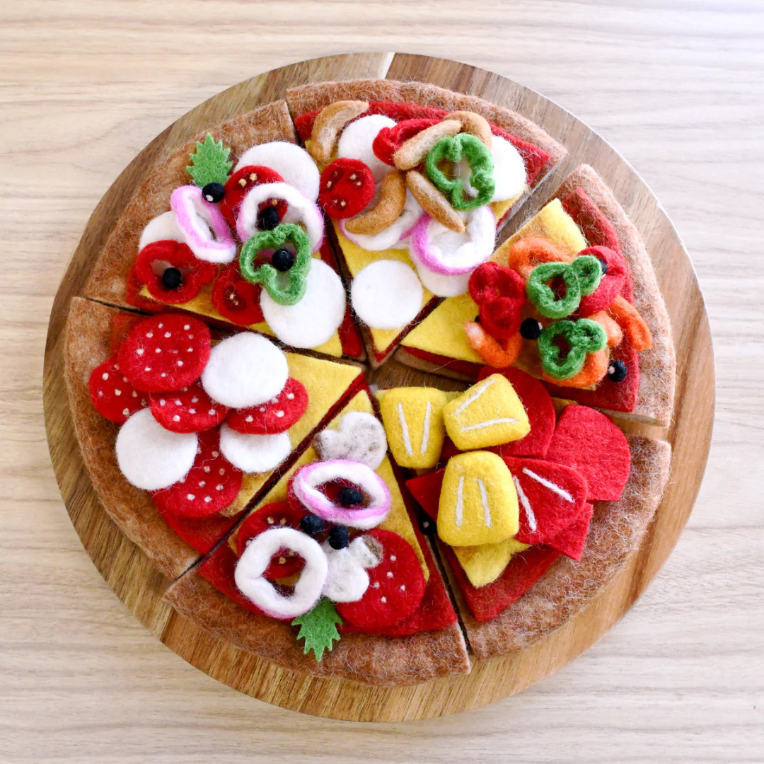 Tara Treasure | 羊毛氈手工玩具-美式臘腸Pizza