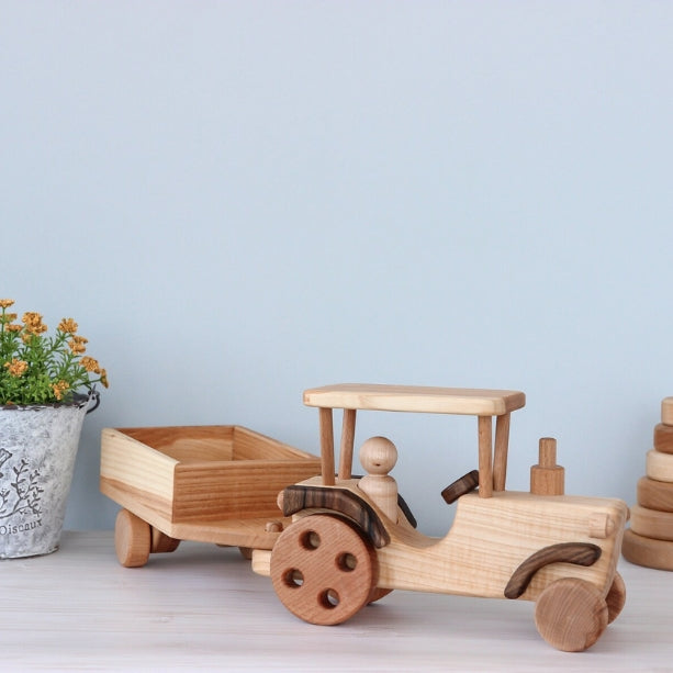 DKwoodentoysUA | 車車木玩-拖拉機