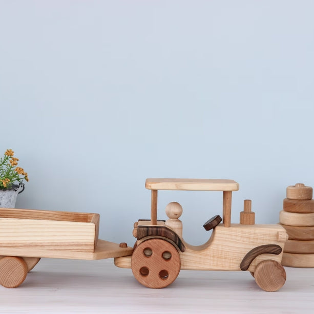DKwoodentoysUA | 車車木玩-拖拉機