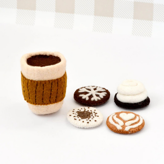 Tara Treasure | 羊毛氈手工玩具-咖啡杯與配料組