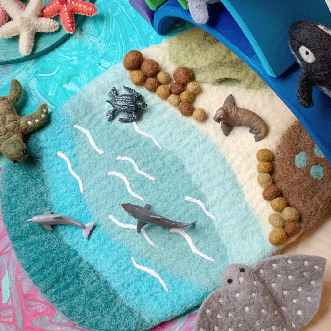 Tara Treasure | 羊毛氈手工玩具-海洋與潮間帶遊戲墊