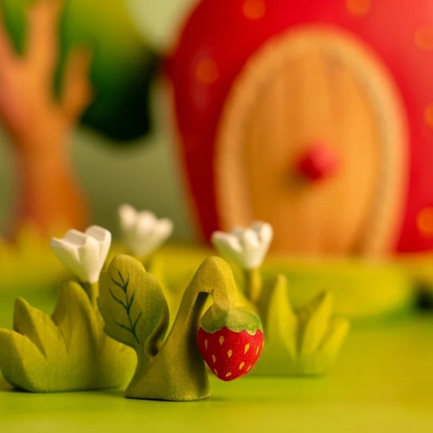 Bumbu Toys | 羅馬尼亞場景與動物木玩- 草莓植栽