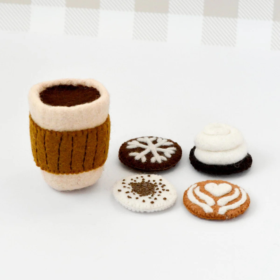 Tara Treasure | 羊毛氈手工玩具-咖啡杯與配料組
