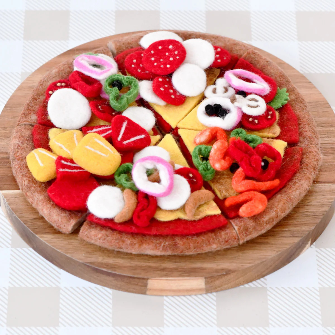 Tara Treasure | 羊毛氈手工玩具-美式臘腸Pizza