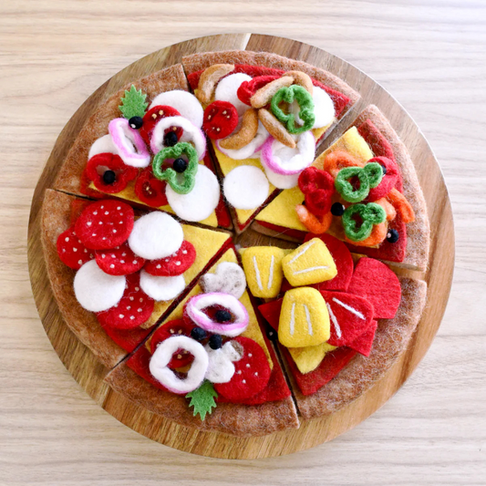 Tara Treasure | 羊毛氈手工玩具-6種綜合口味Pizza
