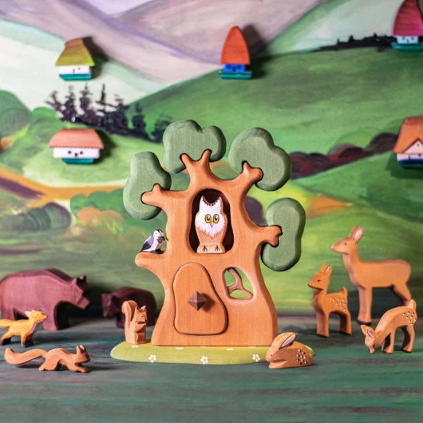 Bumbu Toys | 羅馬尼亞場景與動物木玩- 古老的橡樹