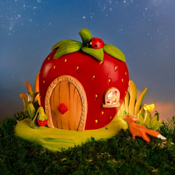 Bumbu Toys | 羅馬尼亞場景與動物木玩- 草莓小屋