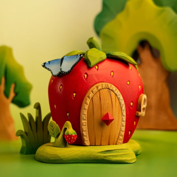Bumbu Toys | 羅馬尼亞場景與動物木玩- 草莓小屋